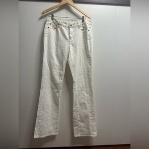 Elegant White Wide Leg Women's Jeans